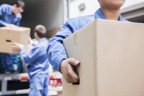 House movers preparing for a residential move in Crouch End