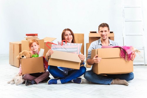 Removal team preparing a move in Crouch End