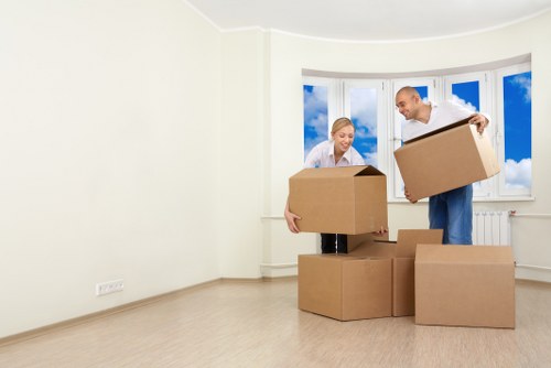 Removal van and moving team planning a house move in Crouchend