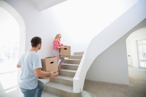Secure van loaded with protected household items