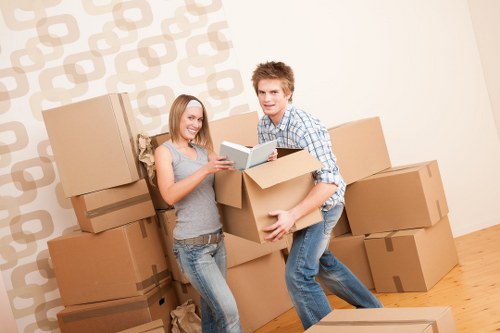 Sustainable moving process with reused and recycled household goods